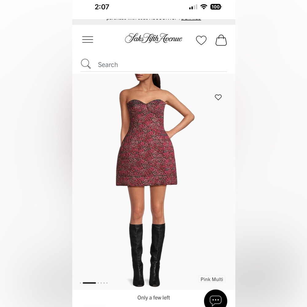 Liv Foater special occasion strapless short Jacquard Dress